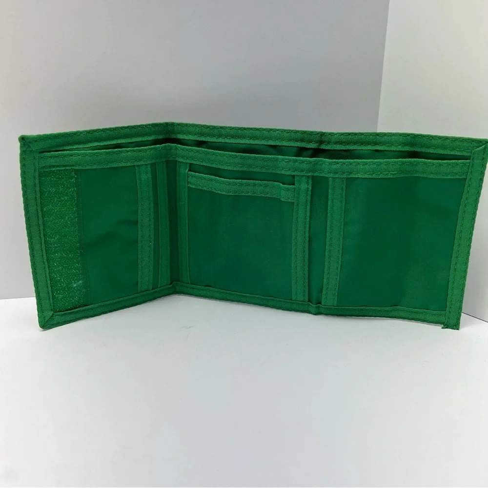 Minecraft Trifold Wallet Boys Kids Green Grey Creeper Sword Nylon Hook Loop 2019